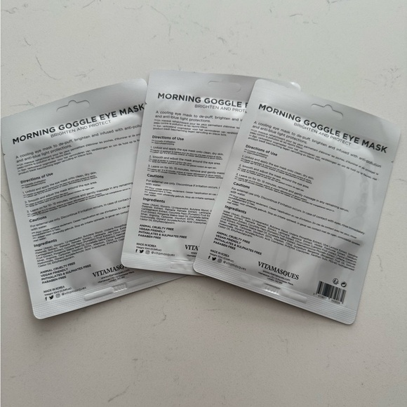 Vitamasques Morning Goggle Eye Mask - 3 Pack - New Sealed - Picture 4 of 5
